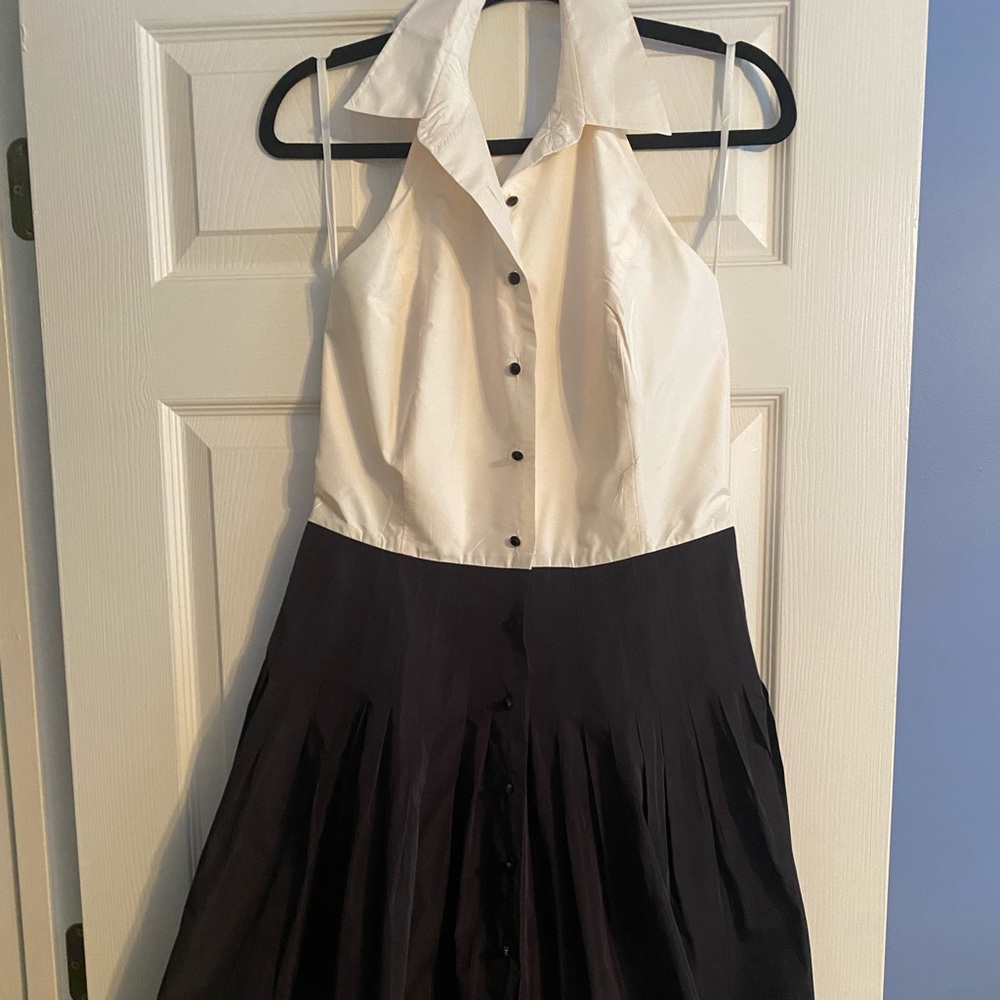 Ralph Lauren Silk Dress - Classic off white and black dress